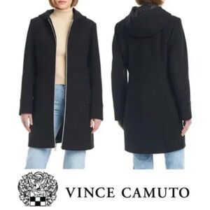 NWT Vince Camuto ladies’ hooded full zip jacket, black size M